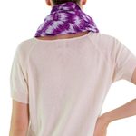 Cotton infinity scarf, 'Amethyst Twilight' - Handcrafted Cotton Infinity Scarf