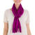 Cotton scarf, 'Pitaya' - Hand Woven Fuchsia Cotton Scarf thumbail