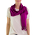 Cotton scarf, 'Pitaya' - Hand Woven Fuchsia Cotton Scarf (image 2b) thumbail