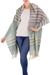 Cotton shawl, 'Verdant Comalapa Breeze' - Handwoven Striped Cotton Shawl (image 2c) thumbail
