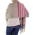 Cotton shawl, 'Maroon Comalapa Breeze' - Handwoven Striped Cotton Shawl