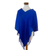 Cotton poncho, 'Organic Sea' - Organic Dyes Handwoven Dark Blue Cotton Poncho