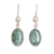 Jade dangle earrings, 'Voluptuous Green' - Modern Handmade Maya Jade Earrings thumbail