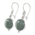 Jade dangle earrings, 'Three Wishes' - Modern Handmade Guatemalan Green Jade Earrings (image 2b) thumbail