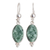 Jade dangle earrings, 'Three Desires' - Modern Handmade Faceted Green Jade Earrings (image 2a) thumbail