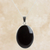 Reversible black jade pendant necklace, 'Black Tikal Toucan' - Artisan Crafted Maya Theme Black Jade Necklace thumbail