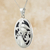 Reversible black jade pendant necklace, 'Black Tikal Toucan' - Artisan Crafted Maya Theme Black Jade Necklace (image 2b) thumbail