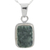 Jade pendant necklace, 'Rainforest Shadows' - Sterling Silver Green Jade Pendant Necklace (image 2b) thumbail