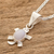 Lilac jade pendant necklace, 'Lilac Marine Turtle' - Artisan Crafted Lilac Jade Turtle Necklace