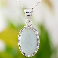 Featured review for Reversible jade pendant necklace, Green Toucan