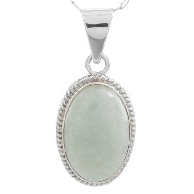 Reversible jade pendant necklace, 'Green Toucan' - Artisan Crafted Green Jade Reversible Necklace