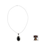 Reversible jade pendant necklace, 'Dark Green Toucan' - Artisan Crafted Dark Green Jade Reversible Necklace