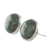 Jade stud earrings, 'Harmonious Peace' - Round Jade Stud Earrings in Sterling Silver (image 2c) thumbail