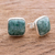 Jade button earrings, 'Life Divine' - Jade Jewelry Artisan Crafted Earrings (image 2b) thumbail