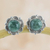 Jade flower earrings, 'Forest Princess' - Guatemalan Hand Crafted Light Green Jade Earrings (image 2) thumbail