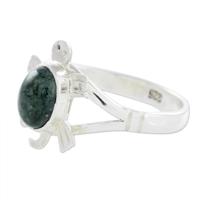 Jade-Cocktailring - Ring aus Sterlingsilber mit handgefertigtem Jade-Schmuck