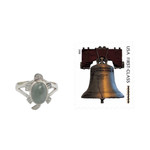 Jade cocktail ring, 'Light Green Marine Turtle' - Guatemalan Handcrafted Light Green Jade Ring