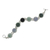 Jade link bracelet, 'Spectrum' - Green Black Lilac Jade Bracelet Silver Artisan Jewelry thumbail