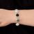 Jade link bracelet, 'Spectrum' - Green Black Lilac Jade Bracelet Silver Artisan Jewelry (image 2j) thumbail