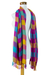 Maya shawl, 'Rebirth' - Guatemalan Handwoven Rayon Plaid Shawl