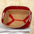 Leather and pine needle basket, 'Chili Pepper Red' - Nicaraguan Red Leather Hand Crafted Pine Needle Basket (image 2c) thumbail