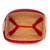 Leather and pine needle basket, 'Chili Pepper Red' - Nicaraguan Red Leather Hand Crafted Pine Needle Basket (image 2d) thumbail