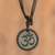 Jade pendant necklace, 'Meditation' - Maya Jade Om Necklace thumbail