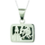 Reversible jade pendant necklace, 'Tikal Toucan' - Dark Green Jade and Sterling Silver Handcrafted Necklace (image 2b) thumbail