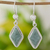 Light green jade dangle earrings, 'Maya Life' - Handcrafted Light Green Jade Earrings thumbail
