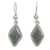 Light green jade dangle earrings, 'Maya Life' - Handcrafted Light Green Jade Earrings (image 2a) thumbail