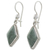 Light green jade dangle earrings, 'Maya Life' - Handcrafted Light Green Jade Earrings (image 2b) thumbail