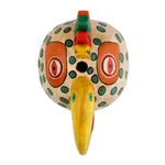 Wood mask, 'Maya Rooster' - Handcrafted Wood Mask