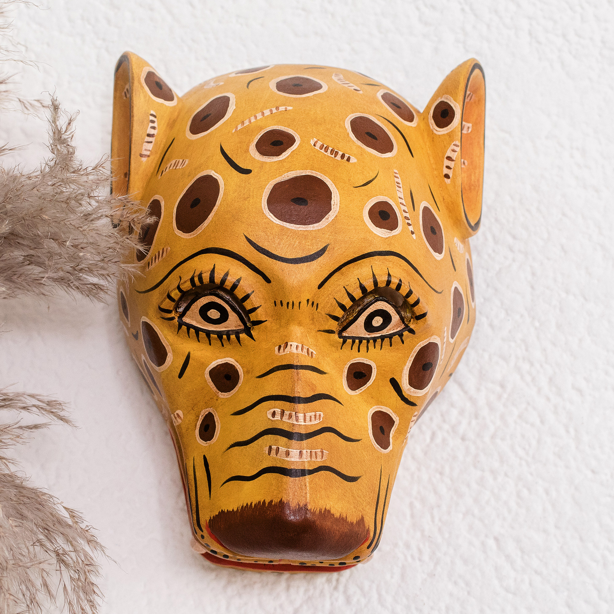 Artisan Crafted Yellow Jaguar - Yellow Maya NOVICA