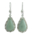 Jade dangle earrings, 'Apple Green Blossoming Dew' - Guatemalan Hand Crafted Apple Green Jade Dangle Earrings (image 2a) thumbail