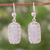 Lilac jade flower earrings, 'Zinnia Wonder' - Lilac Jade and Sterling Silver Handcrafted Earrings (image 2b) thumbail