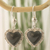Dark green jade heart earrings, 'Zinnia Love' - Dark Green Jade and Sterling Silver Handcrafted Earrings thumbail