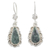 Jade flower earrings, 'Blossoming Dew' - Guatemalan Hand Crafted Light Green Jade Dangle Earrings (image 2a) thumbail