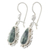 Jade flower earrings, 'Blossoming Dew' - Guatemalan Hand Crafted Light Green Jade Dangle Earrings (image 2b) thumbail