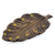 Wood catchall, 'Yellow Daisy Laurel Leaf' - Leaf Theme Catchall Tray from El Salvador