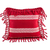 Cotton cushion cover, 'Weaving Red Paths' - White on Red Artisan Crafted Cotton Cushion Cover thumbail