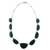 Jade pendant necklace, 'Night Green B'olom' - Dark Green Jade Necklace Hand Made in Sterling Silver thumbail