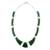 Dark green jade link necklace, 'Queen K'abel' - Dark Green Jade Necklace Handcrafted with Sterling Silver thumbail
