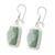 Jade dangle earrings, 'Green Nuances' - Guatemala Artisan Crafted Jade and Sterling Silver Earrings (image 2b) thumbail