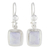 Jade dangle earrings, 'Maya Lilac' - Fair Trade Lilac Jade and Silver Modern Earrings (image 2a) thumbail