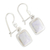 Jade dangle earrings, 'Maya Lilac' - Fair Trade Lilac Jade and Silver Modern Earrings (image 2c) thumbail
