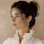 Jade dangle earrings, 'Modern Maya' - Fair Trade Modern Green Jade and Silver Earrings