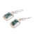 Jade dangle earrings, 'Modern Maya' - Fair Trade Modern Green Jade and Silver Earrings (image 2c) thumbail