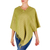 Cotton poncho, 'Organic Forest' - Green Organic Dyes Handwoven Cotton Poncho from Guatemala (image 2b) thumbail