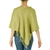Cotton poncho, 'Organic Forest' - Green Organic Dyes Handwoven Cotton Poncho from Guatemala (image 2c) thumbail