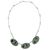 Collar con colgante de jade reversible - Collar con colgante maya de jade negro reversible hecho a mano